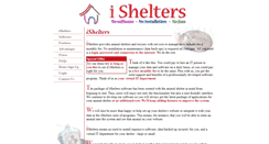 Desktop Screenshot of ishelters.com